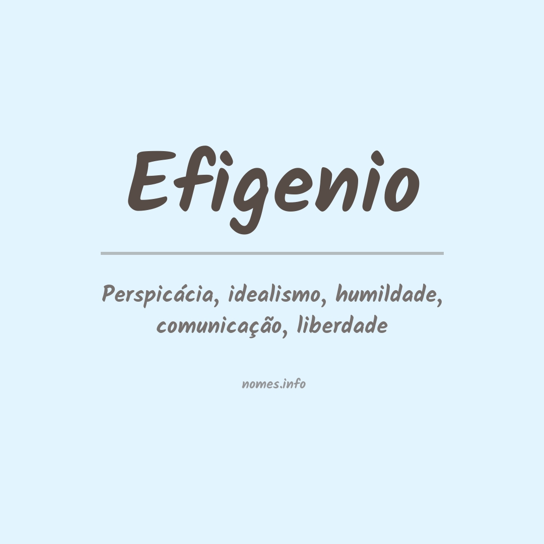 Significado do nome Efigenio