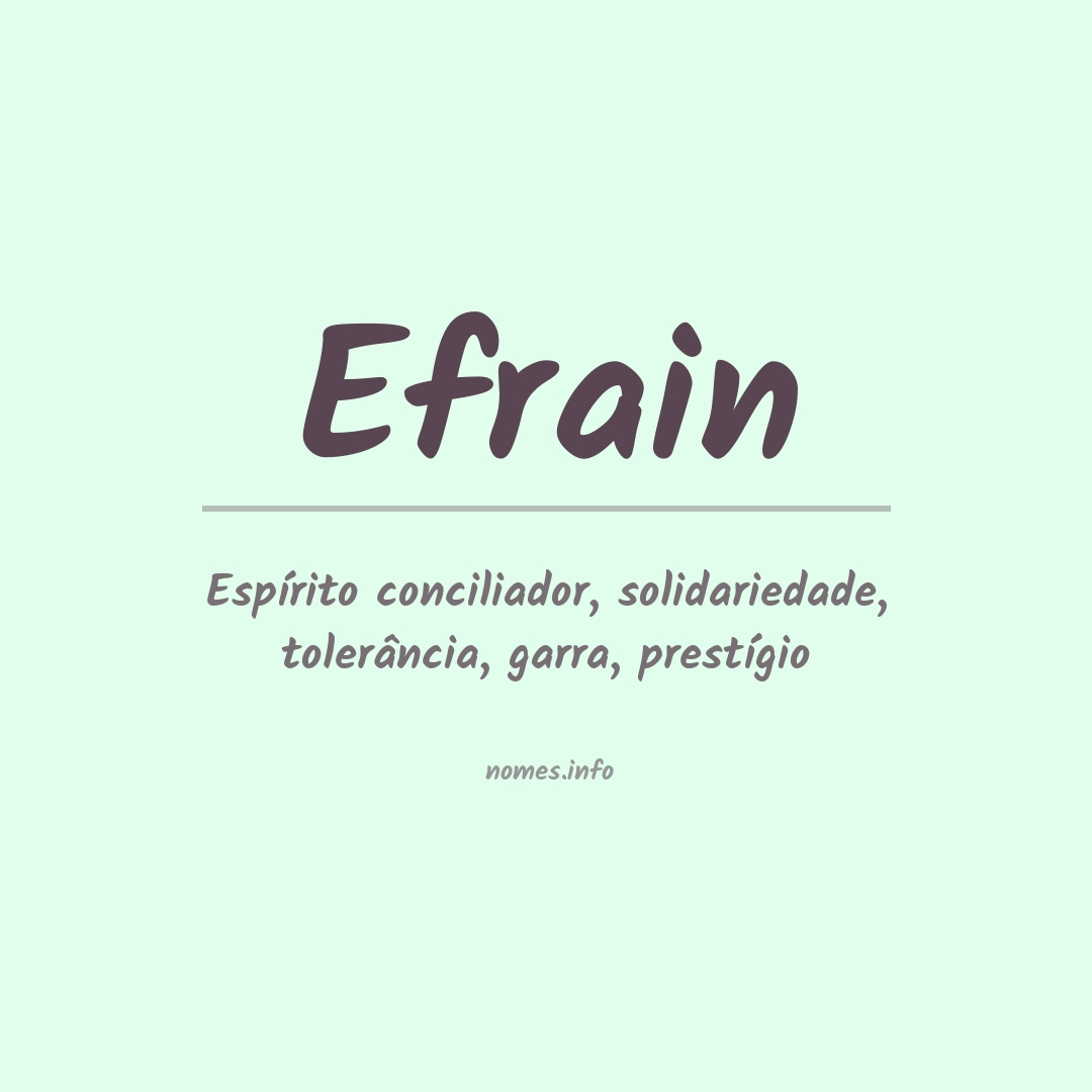 Significado do nome Efrain