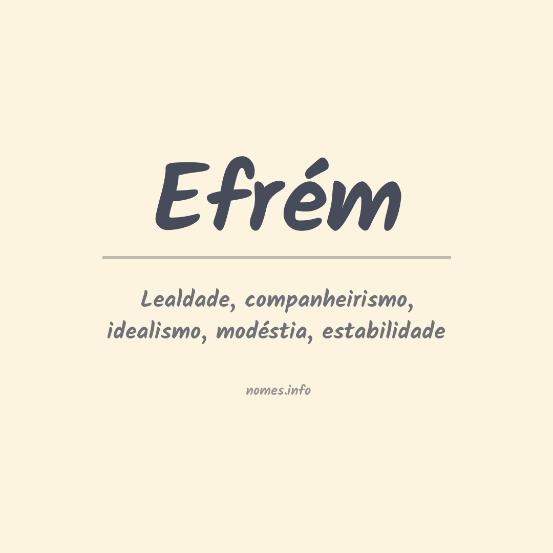 Significado do nome Efrém
