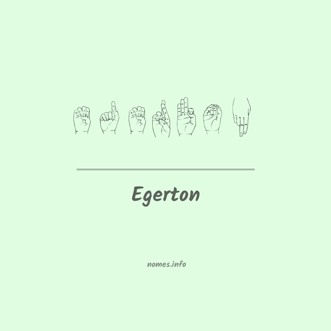 Egerton em Libras