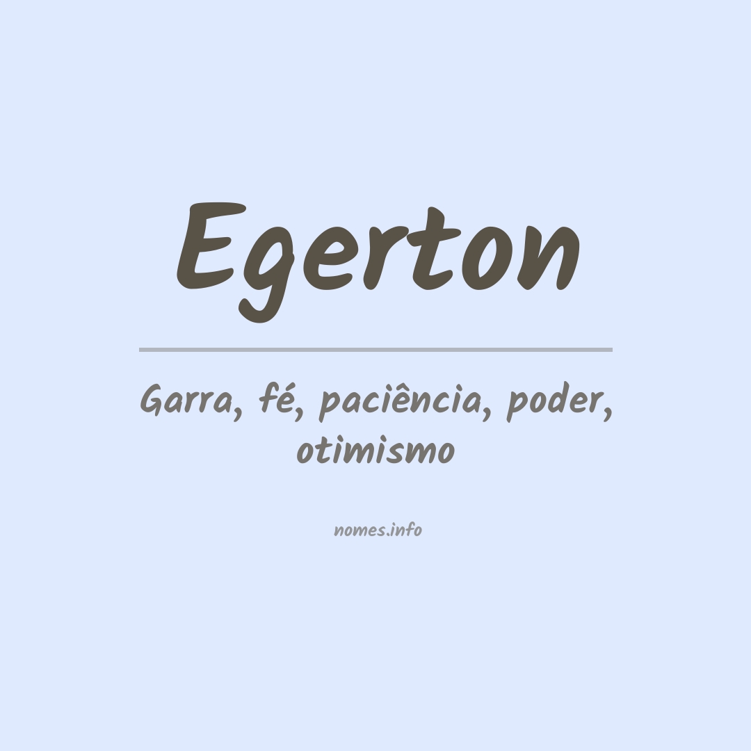 Significado do nome Egerton
