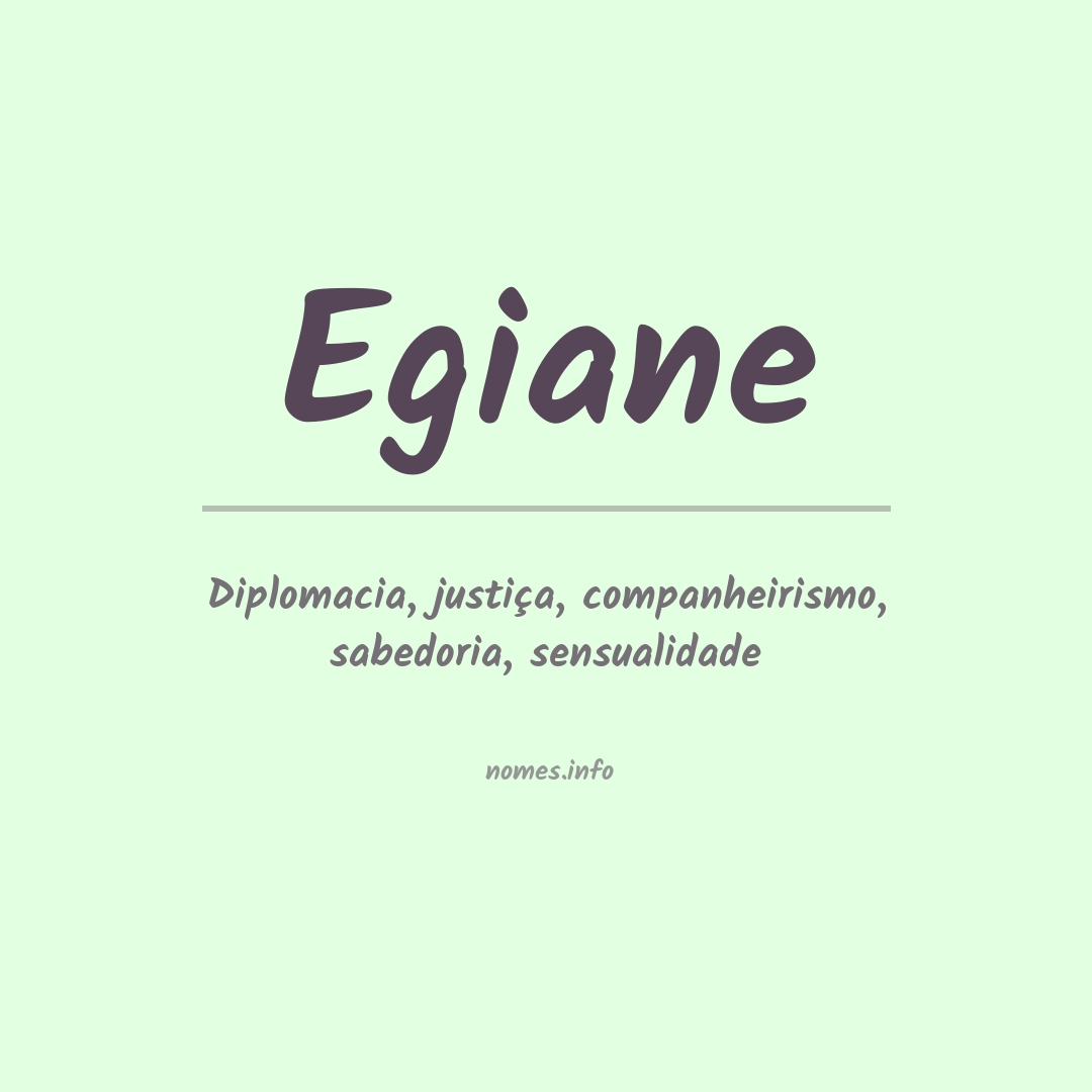 Significado do nome Egiane