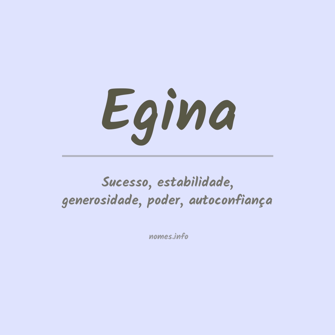 Significado do nome Egina