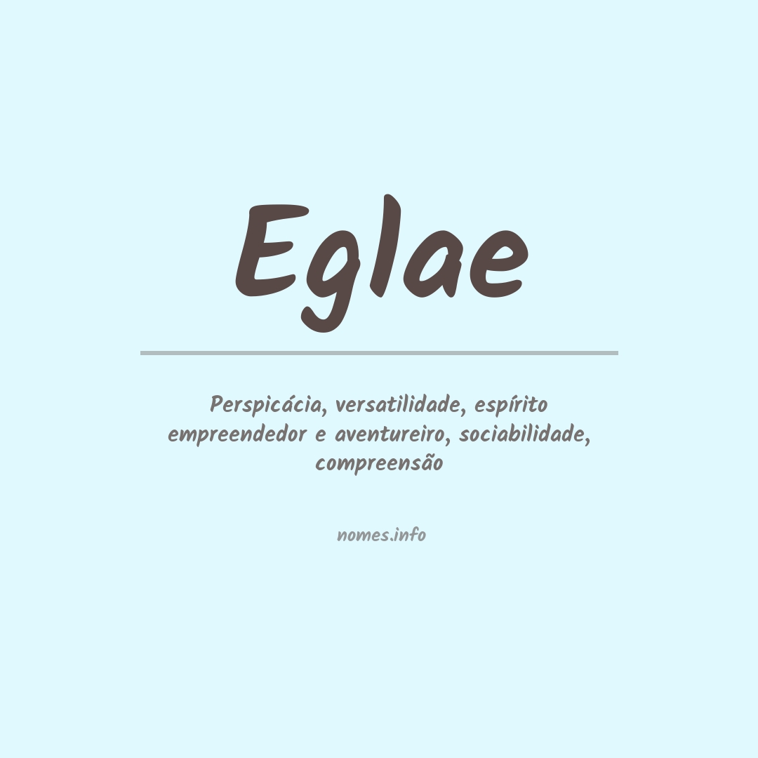Significado do nome Eglae