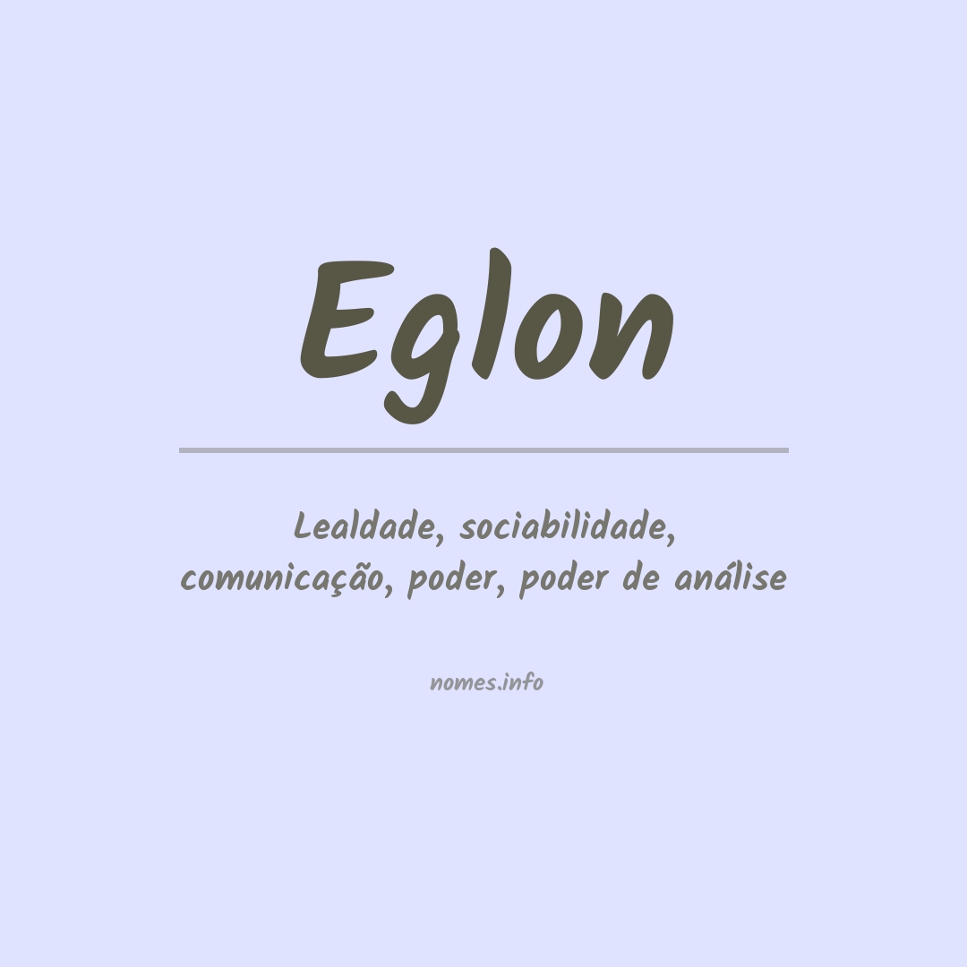 Significado do nome Eglon