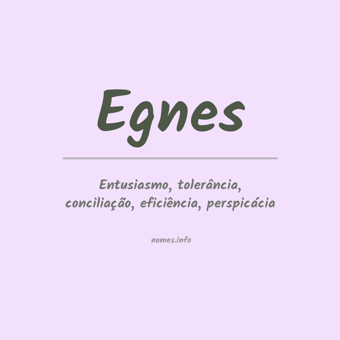 Significado do nome Egnes
