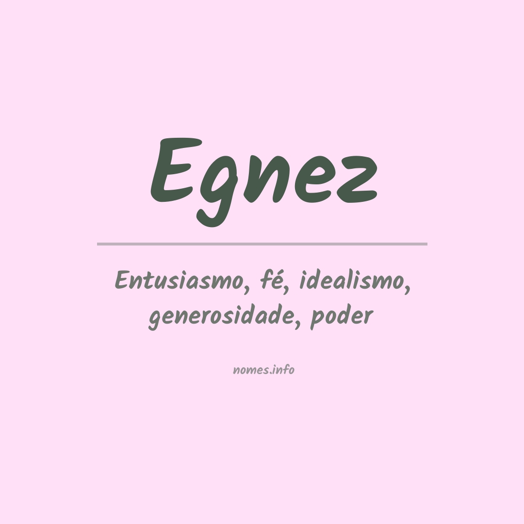 Significado do nome Egnez