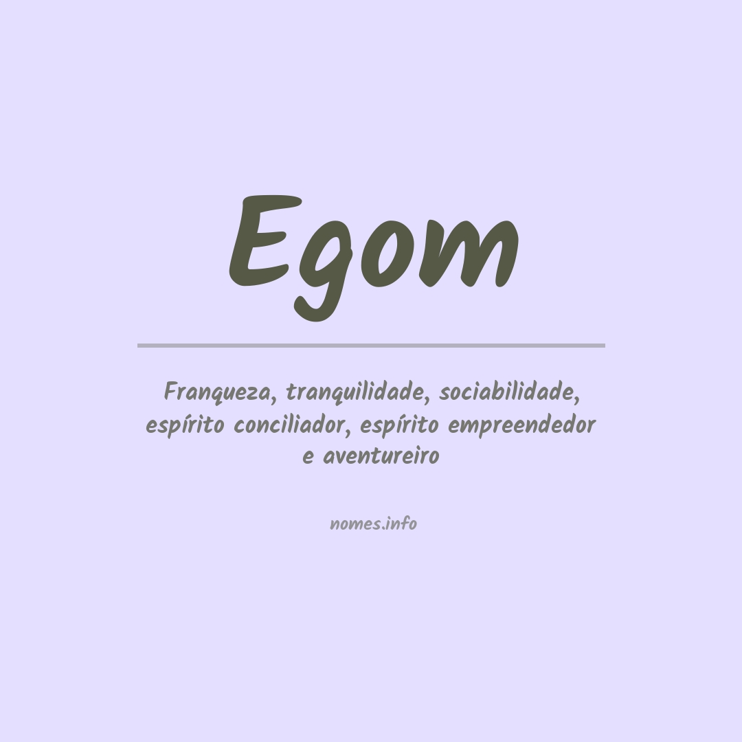 Significado do nome Egom