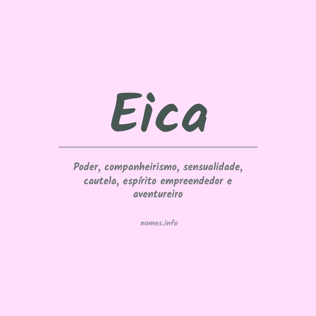 Significado do nome Eica