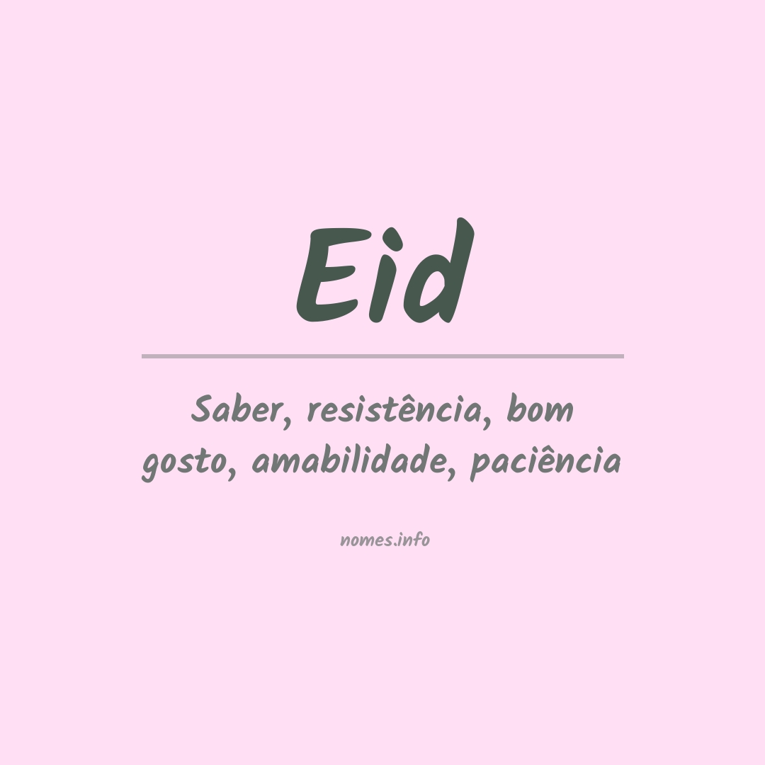 Significado do nome Eid
