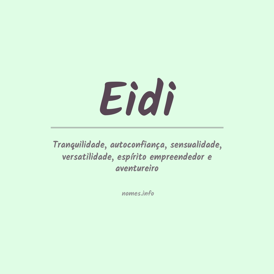 Significado do nome Eidi