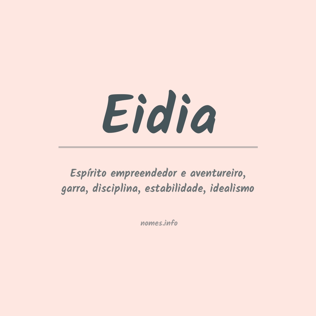 Significado do nome Eidia