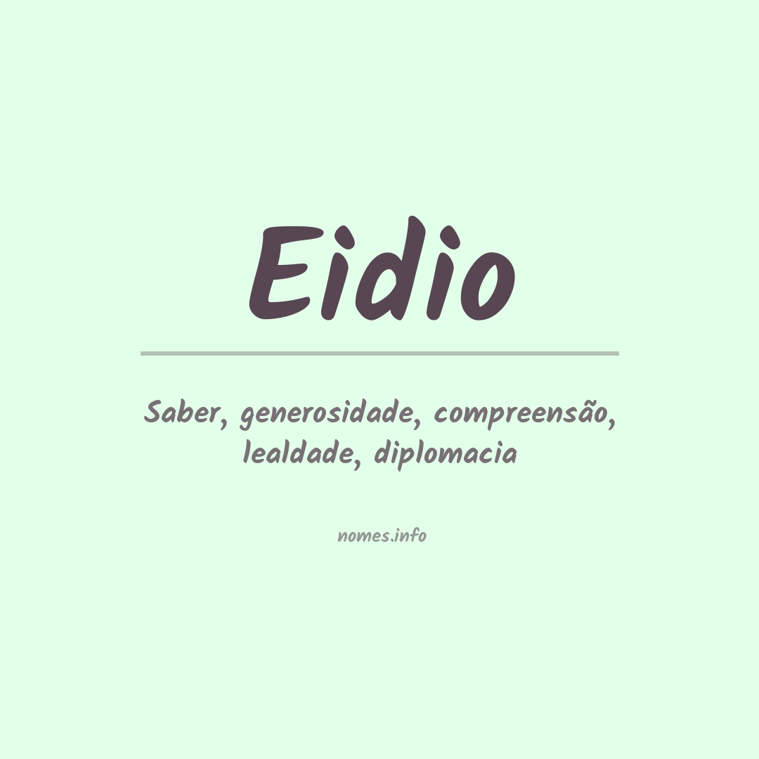 Significado do nome Eidio