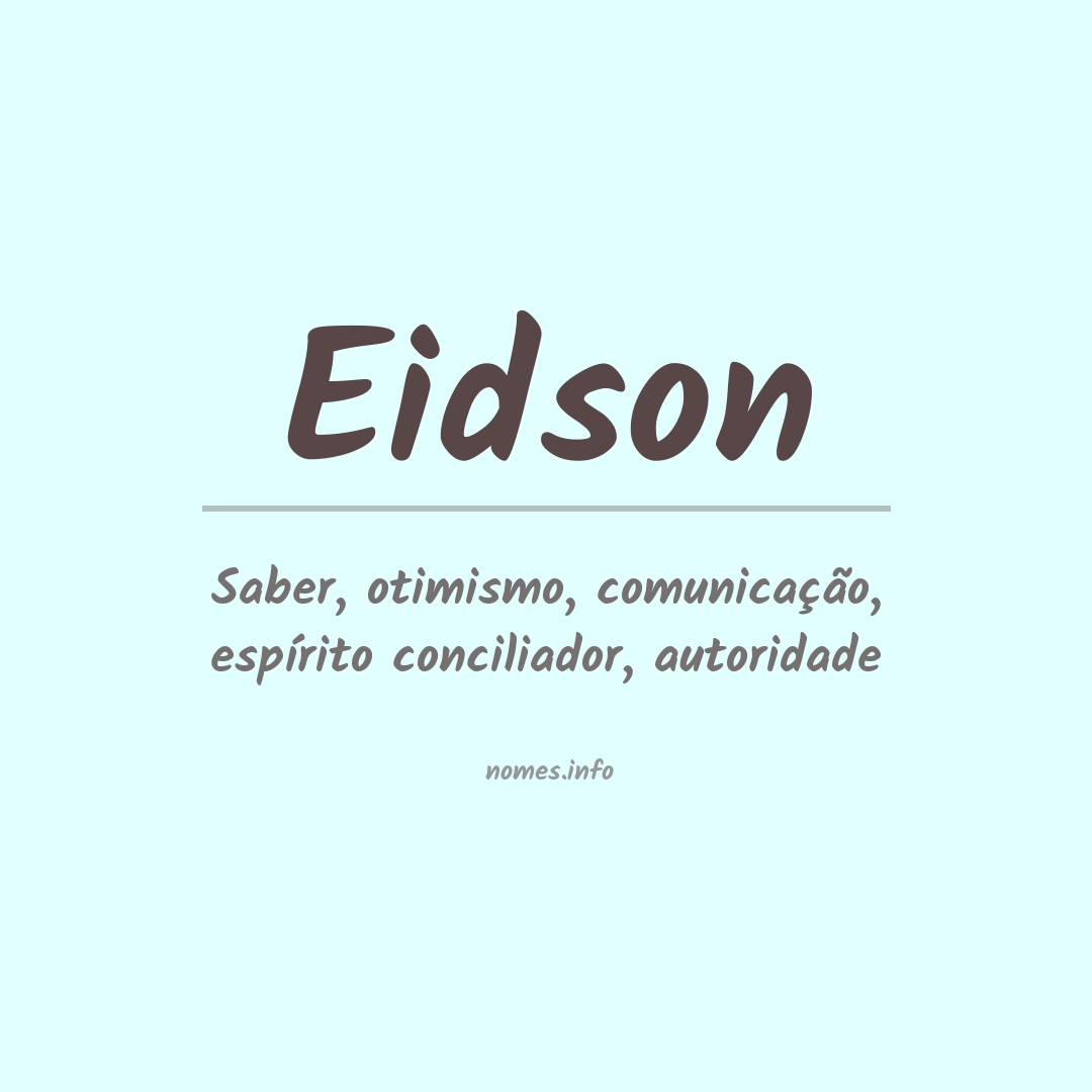 Significado do nome Eidson