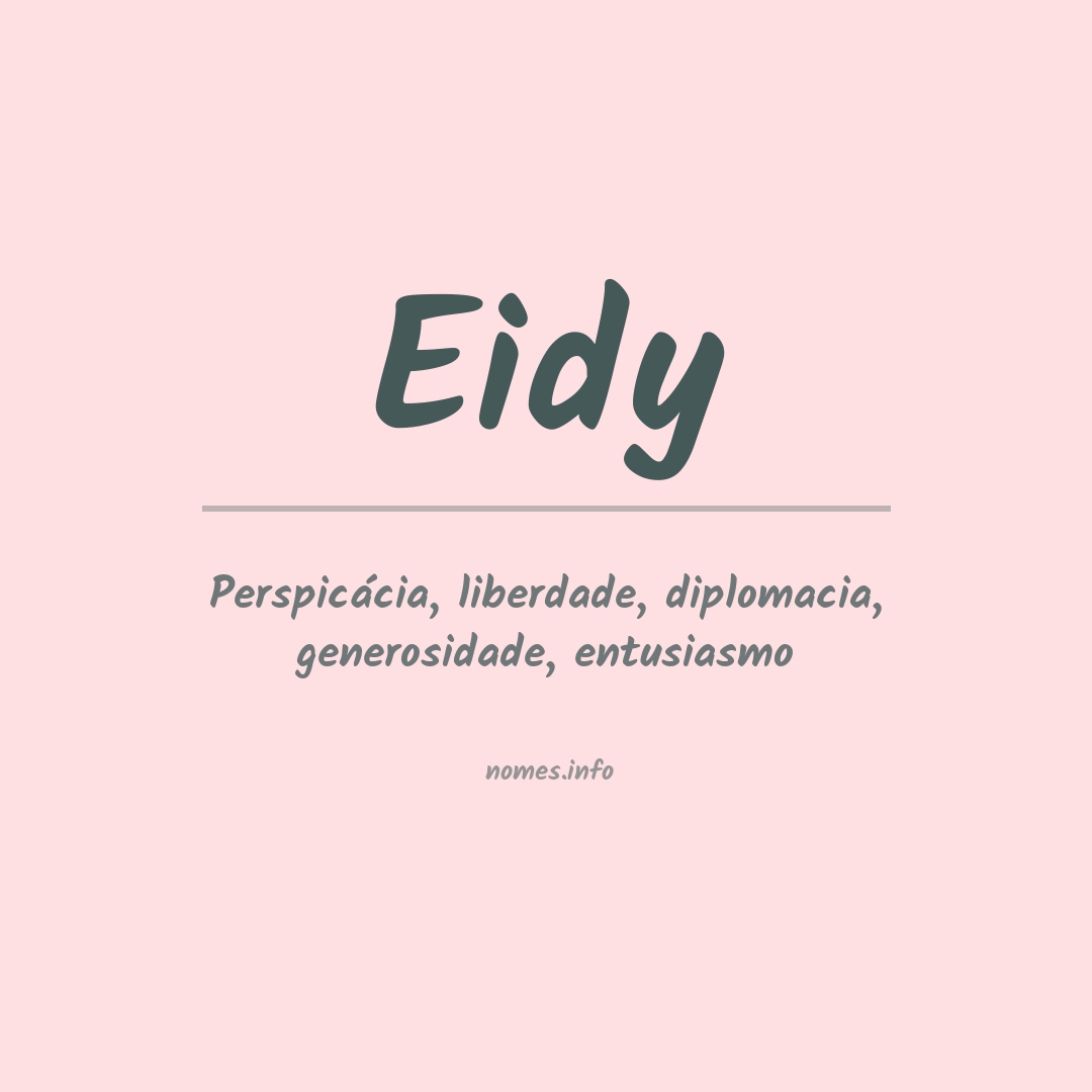 Significado do nome Eidy
