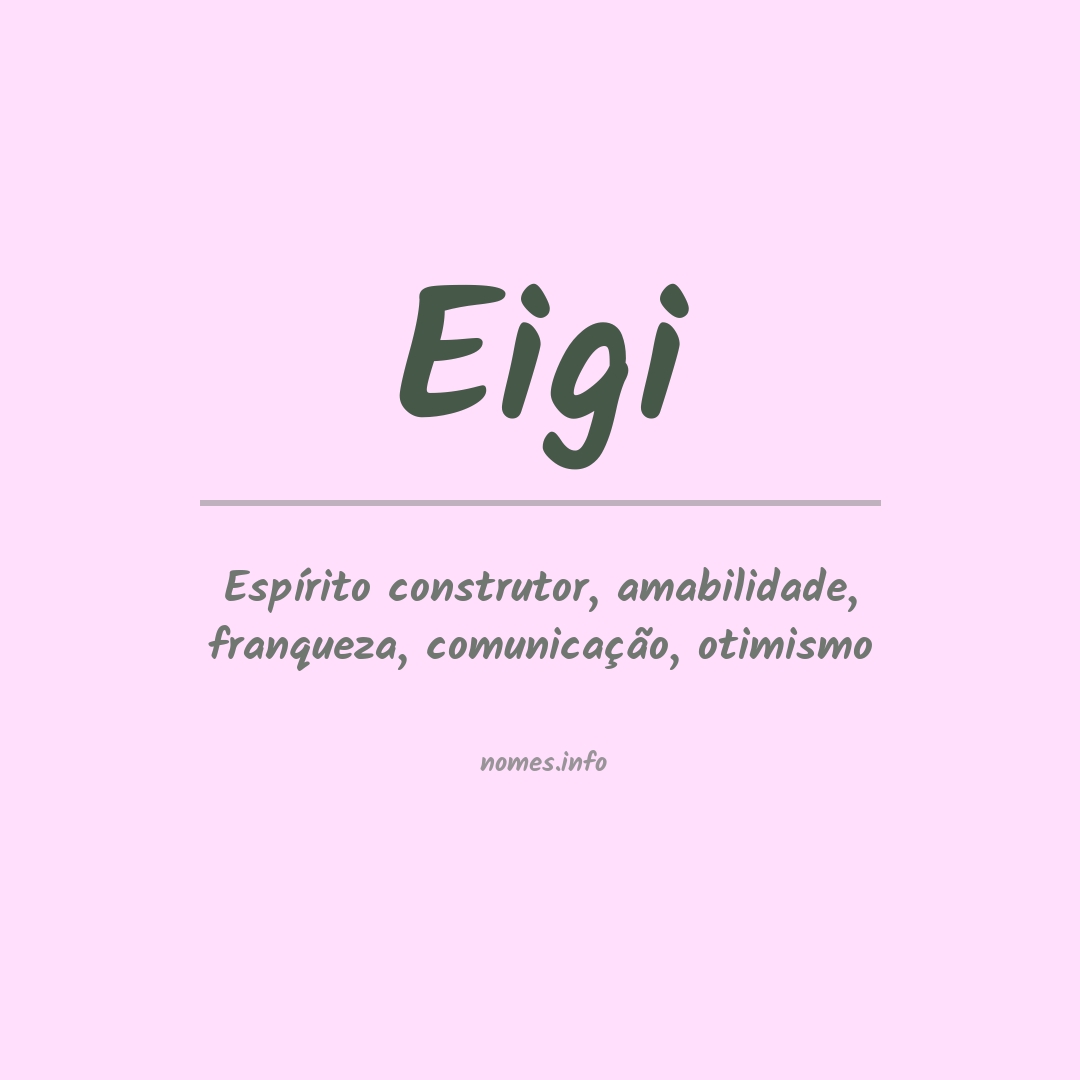 Significado do nome Eigi