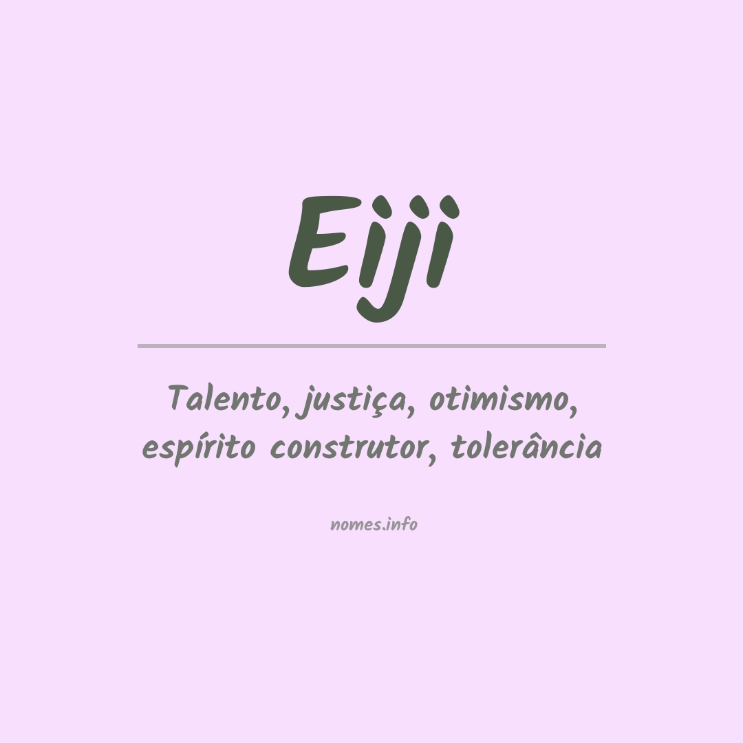 Significado do nome Eiji