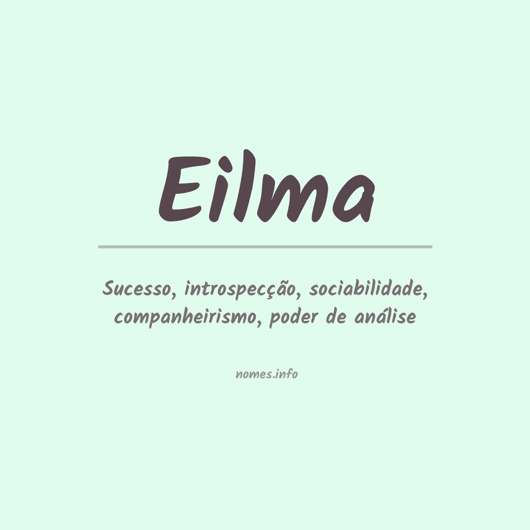 Significado do nome Eilma