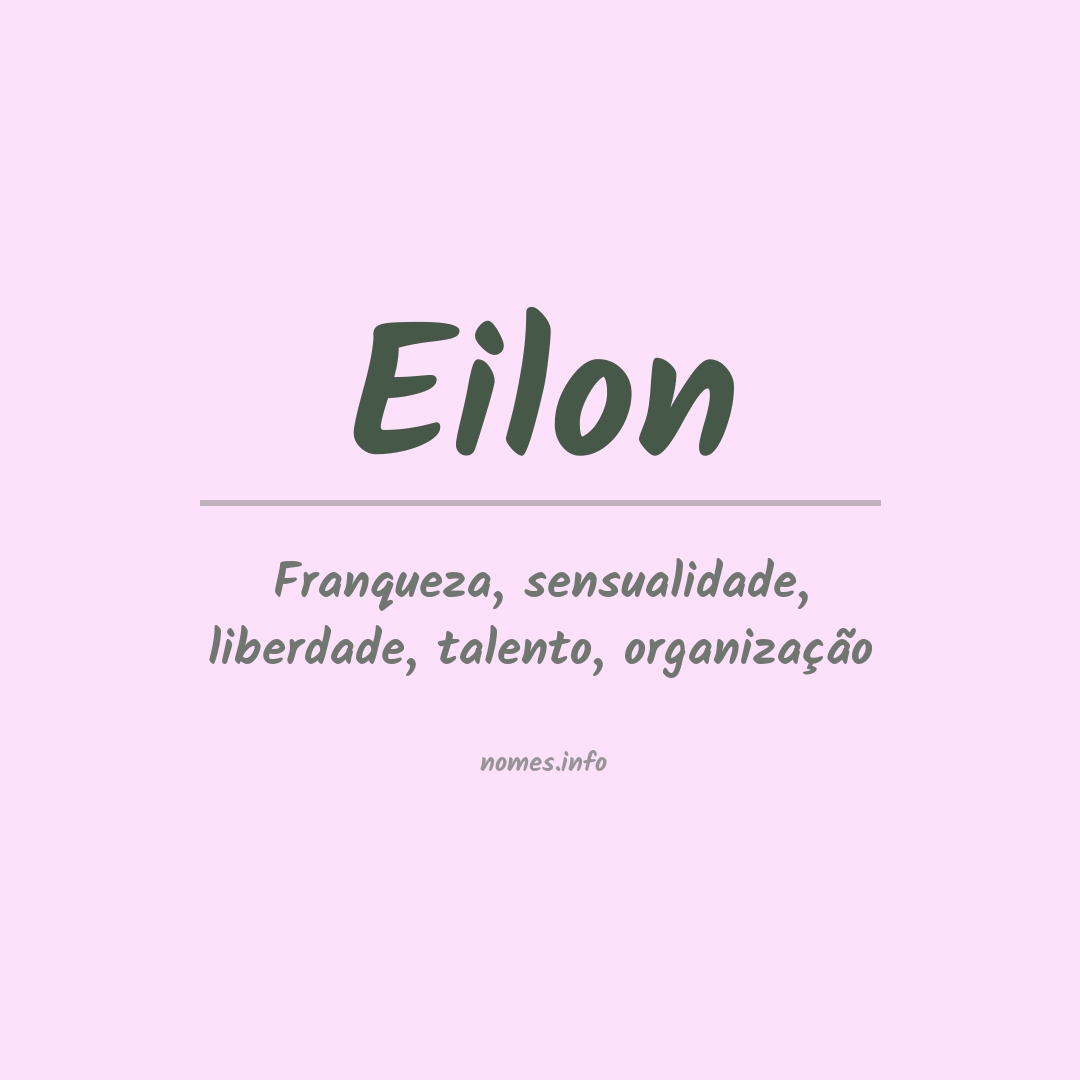 Significado do nome Eilon