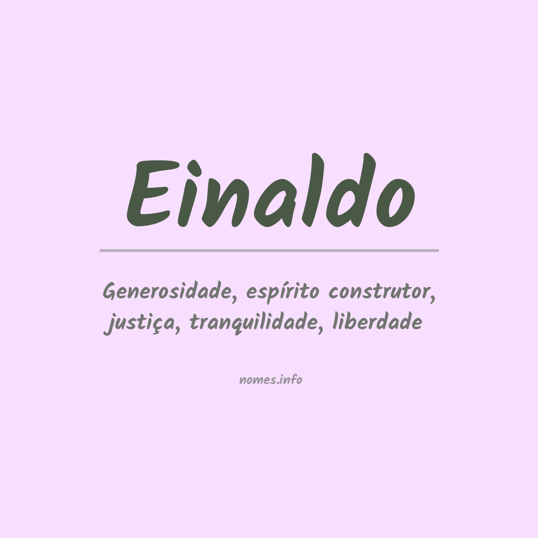 Significado do nome Einaldo