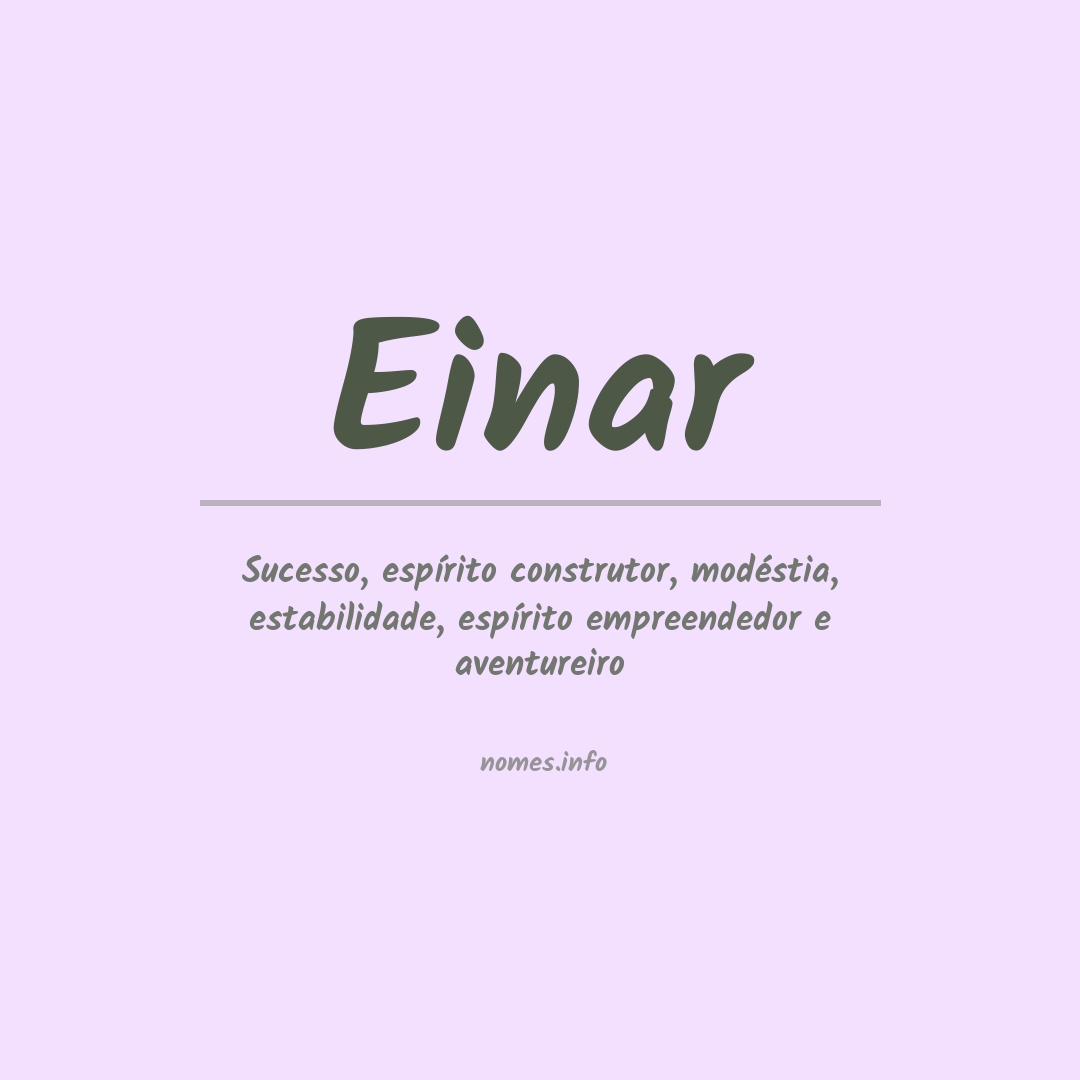 Significado do nome Einar