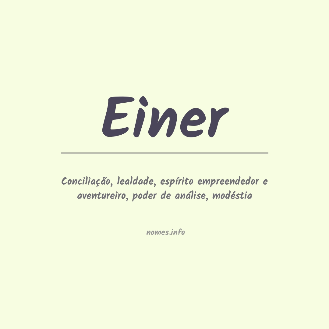 Significado do nome Einer