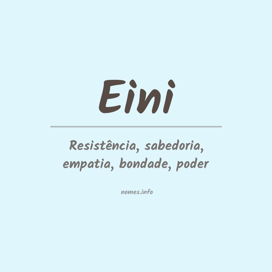 Significado do nome Eini