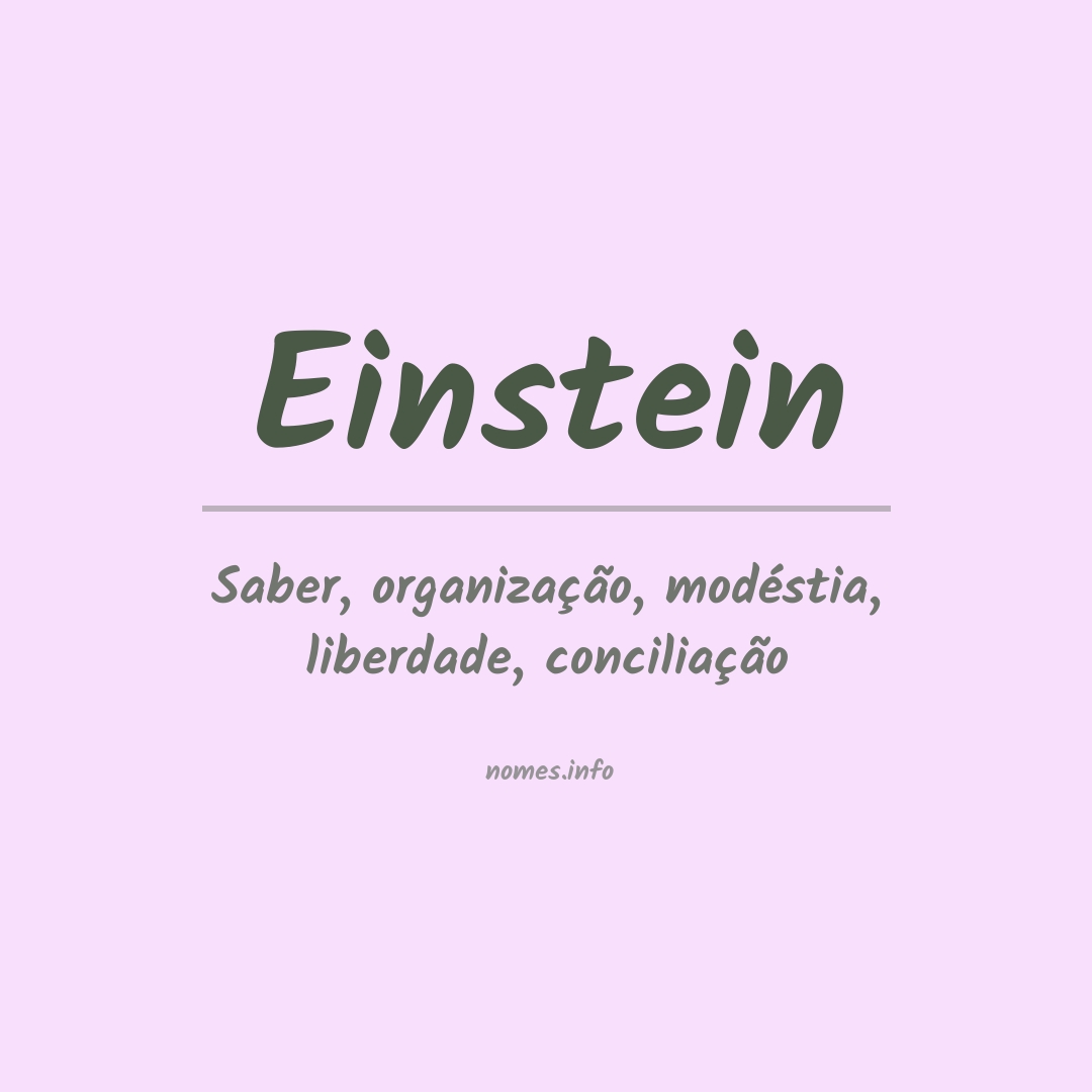 Significado do nome Einstein