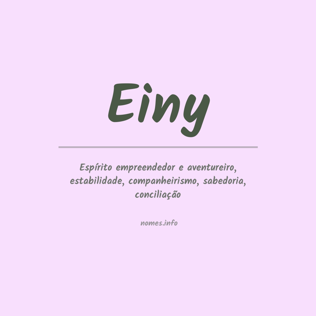 Significado do nome Einy