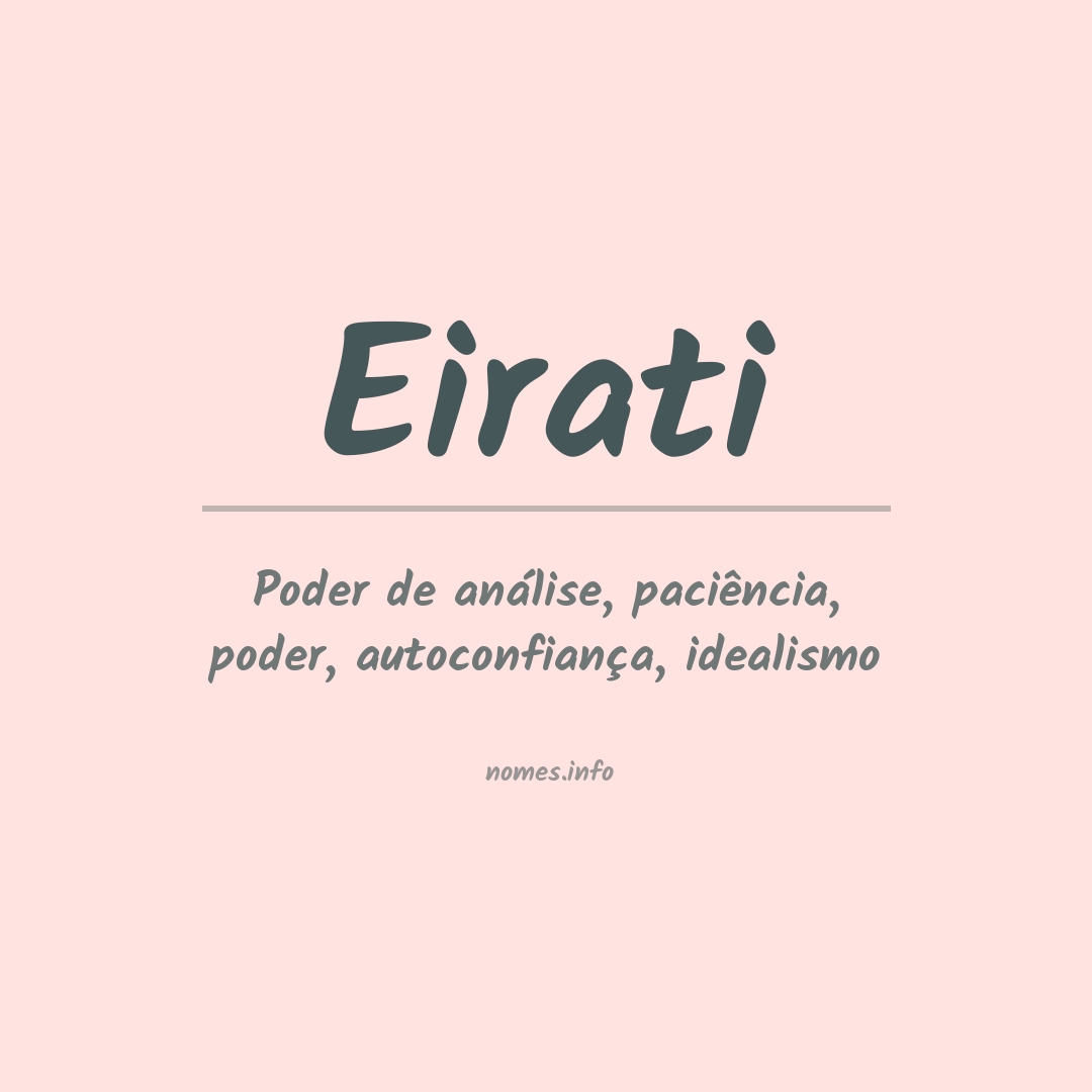 Significado do nome Eirati