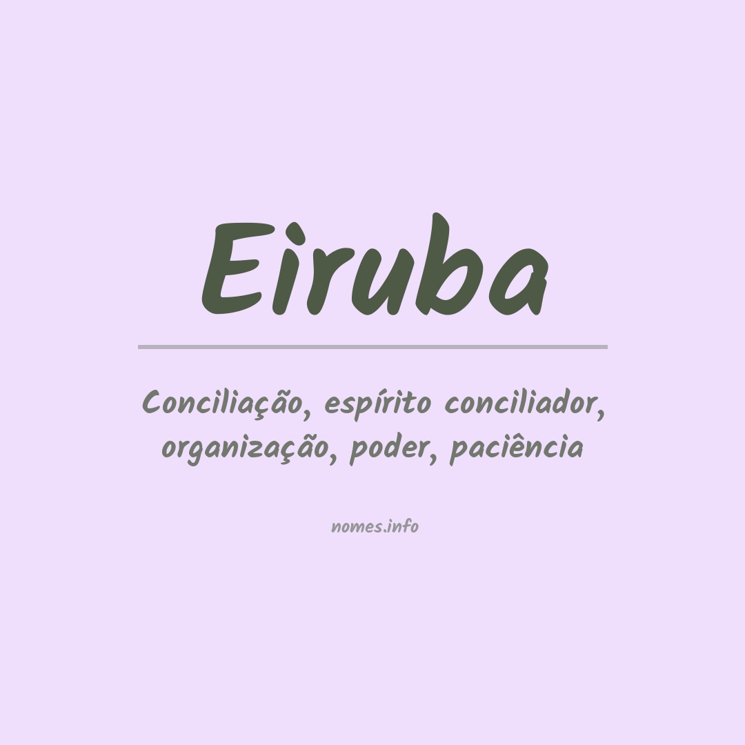 Significado do nome Eiruba
