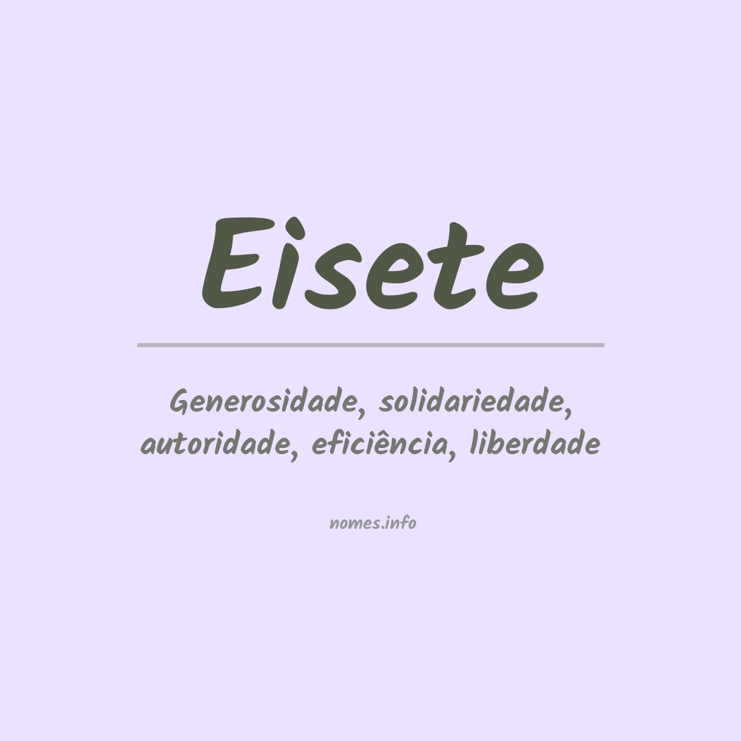 Significado do nome Eisete