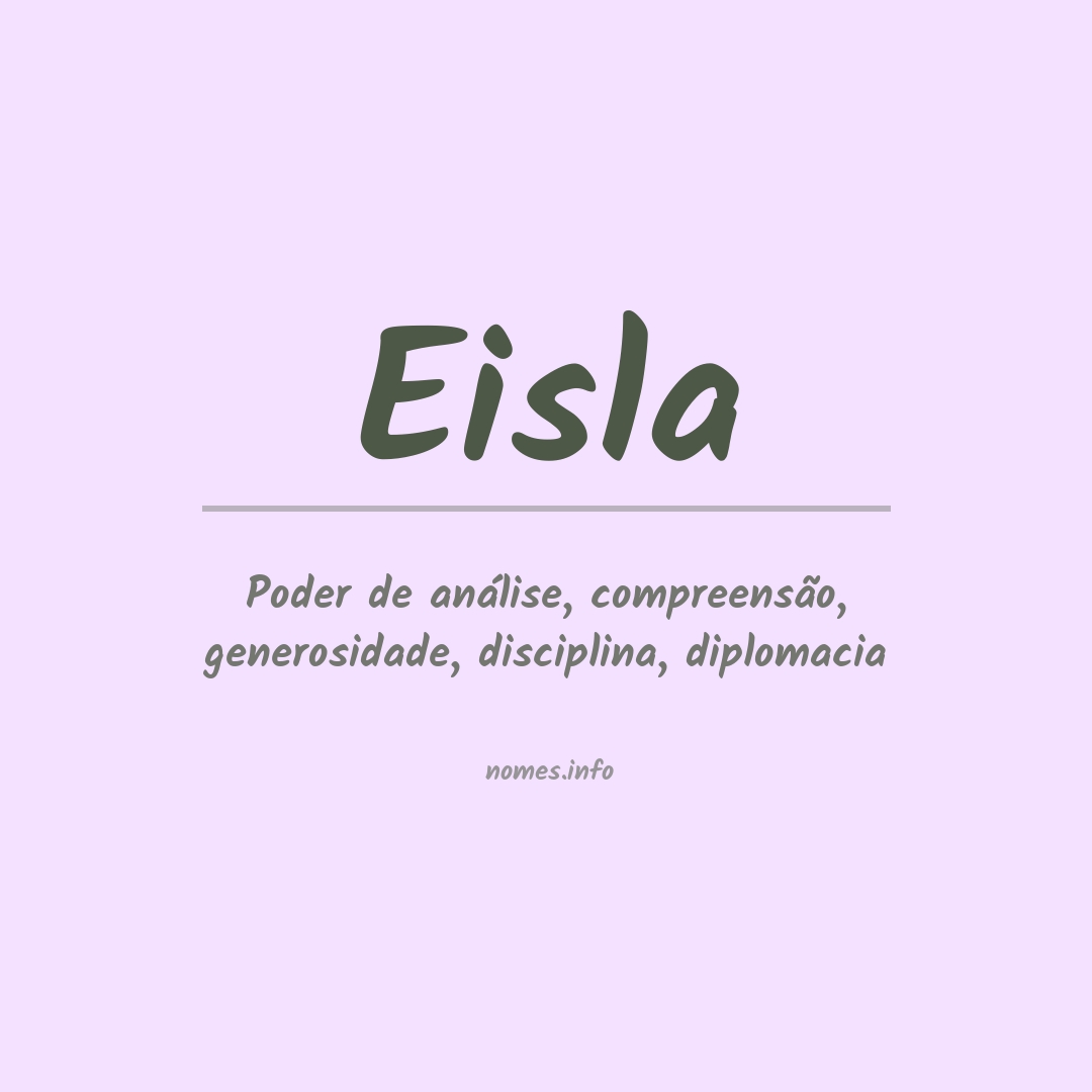 Significado do nome Eisla