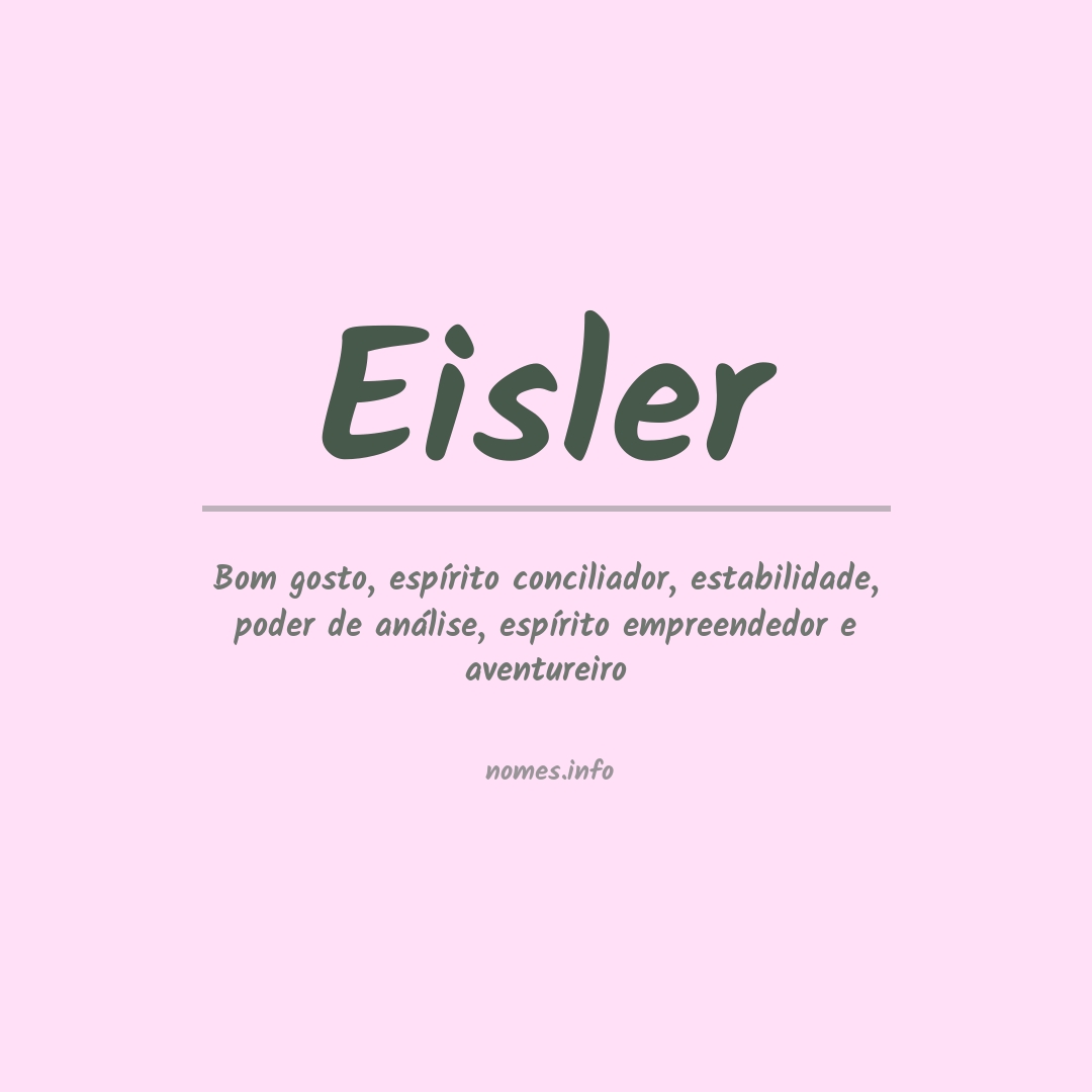 Significado do nome Eisler