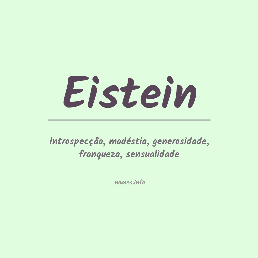 Significado do nome Eistein