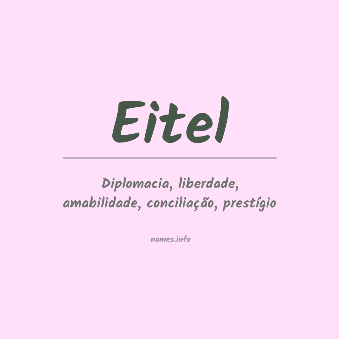 Significado do nome Eitel