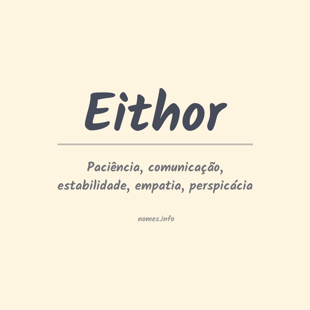 Significado do nome Eithor
