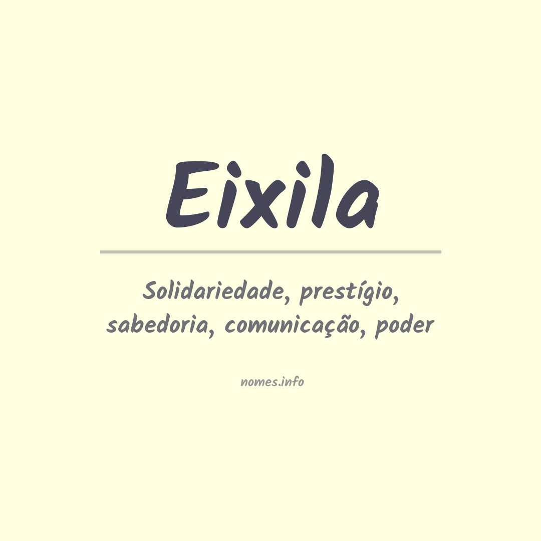 Significado do nome Eixila