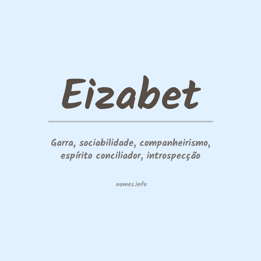 Significado do nome Eizabet