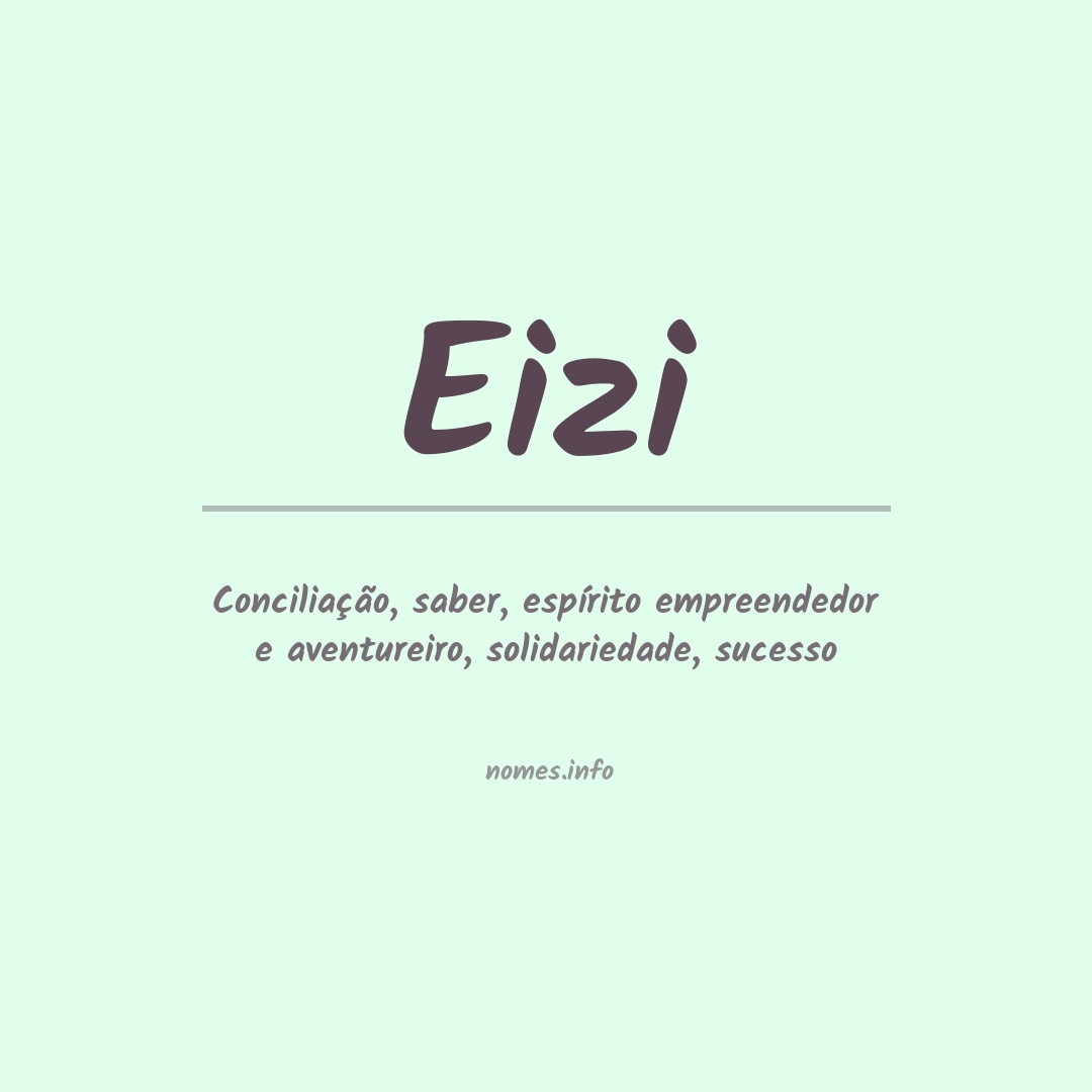 Significado do nome Eizi