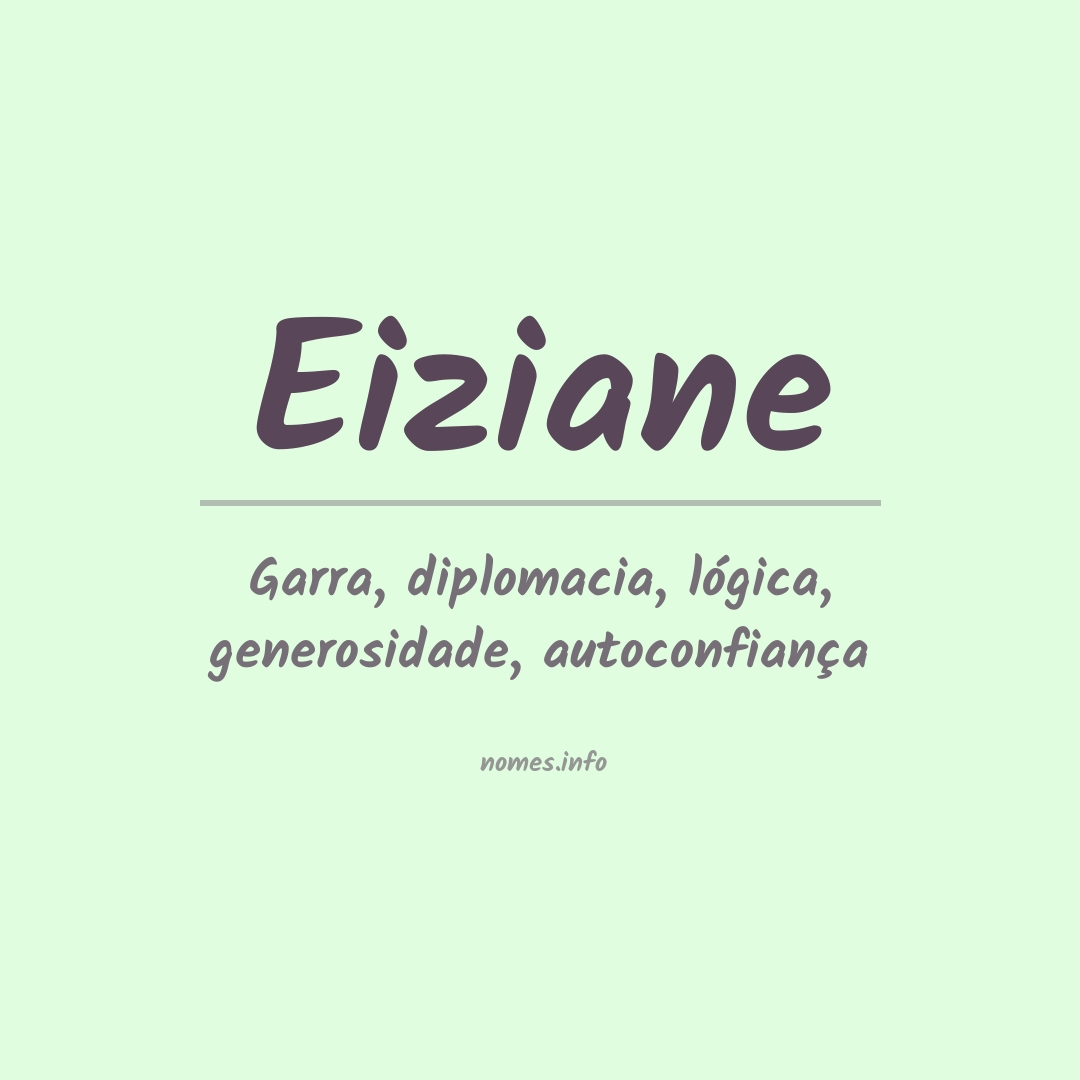 Significado do nome Eiziane