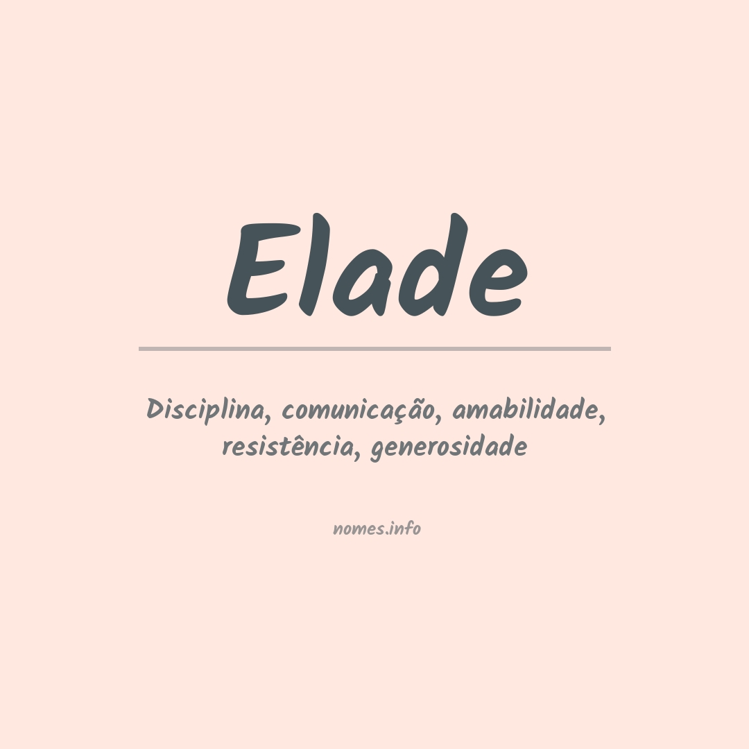 Significado do nome Elade Significado do nome Elade