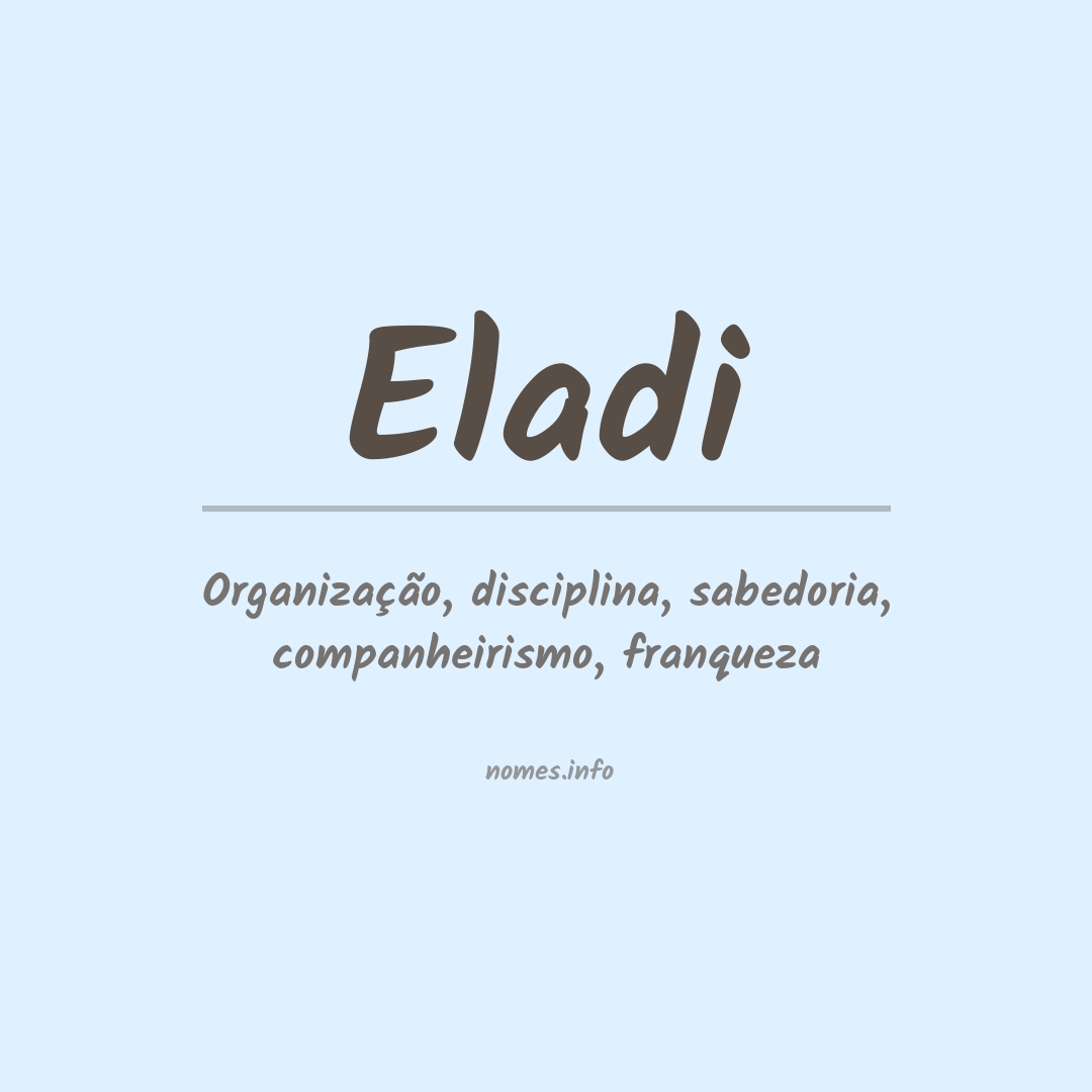 Significado do nome Eladi