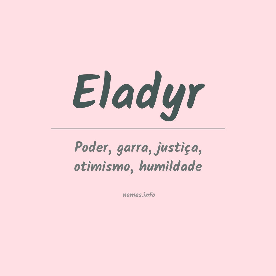 Significado do nome Eladyr