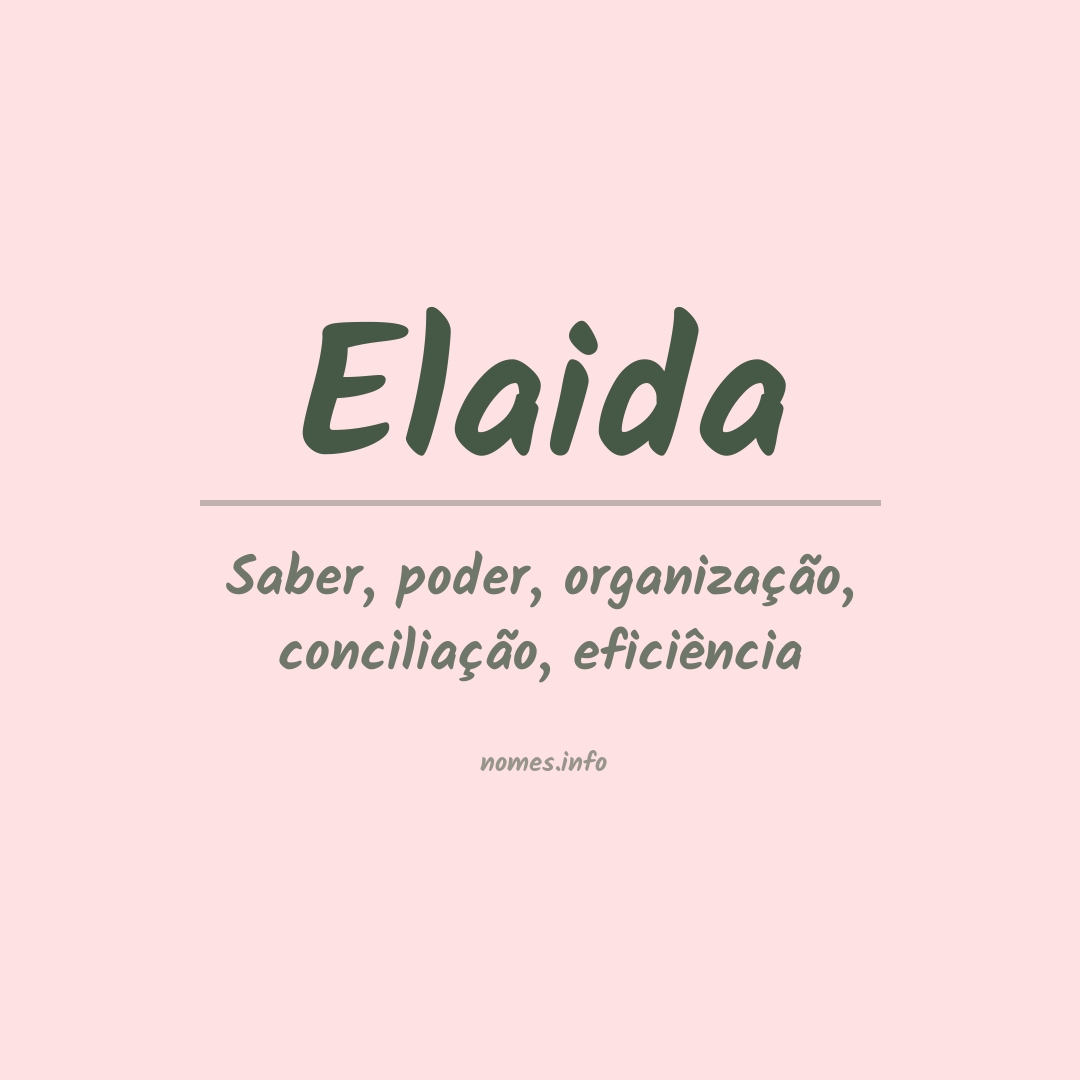 Significado do nome Elaida