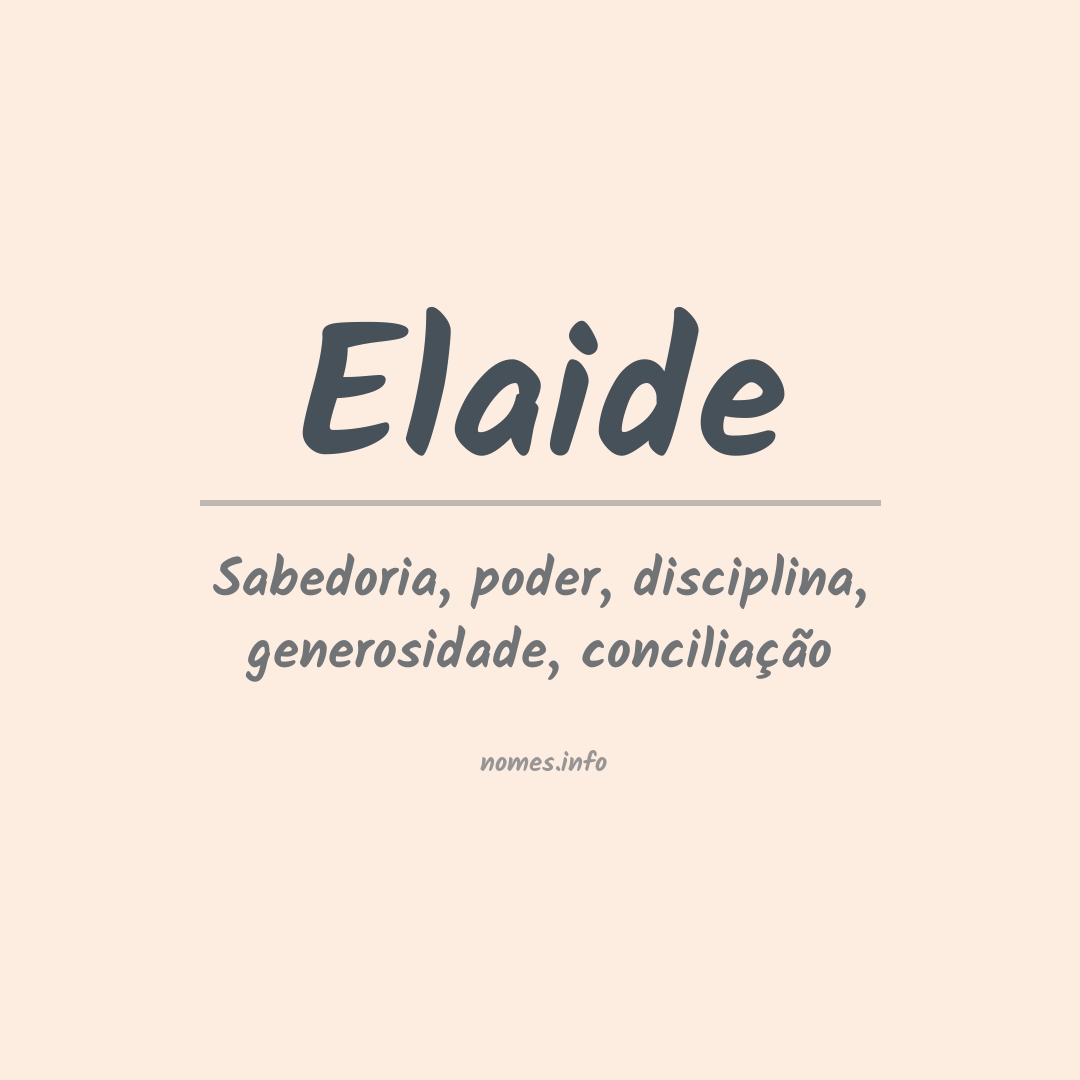 Significado do nome Elaide