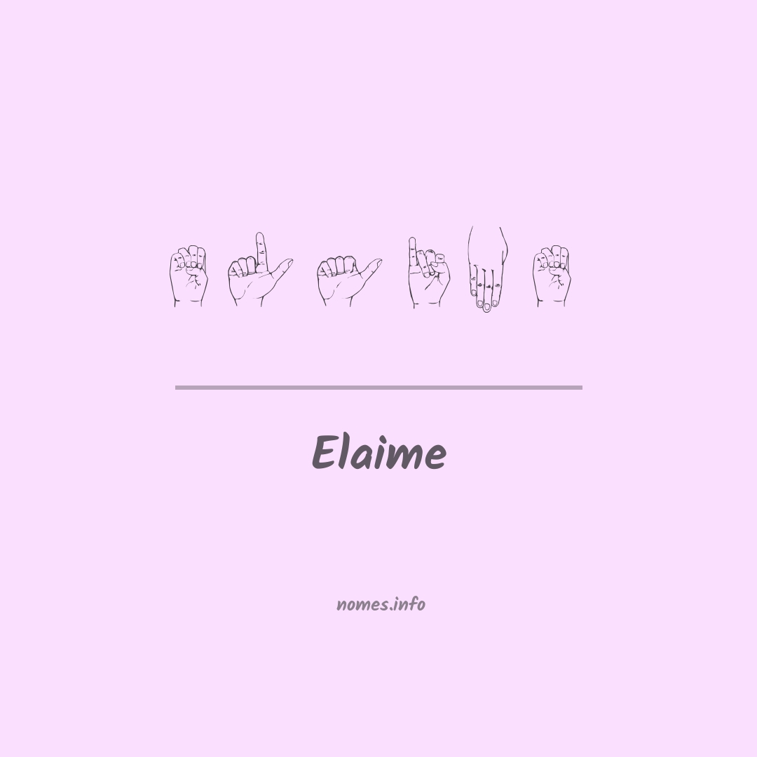 Elaime em Libras