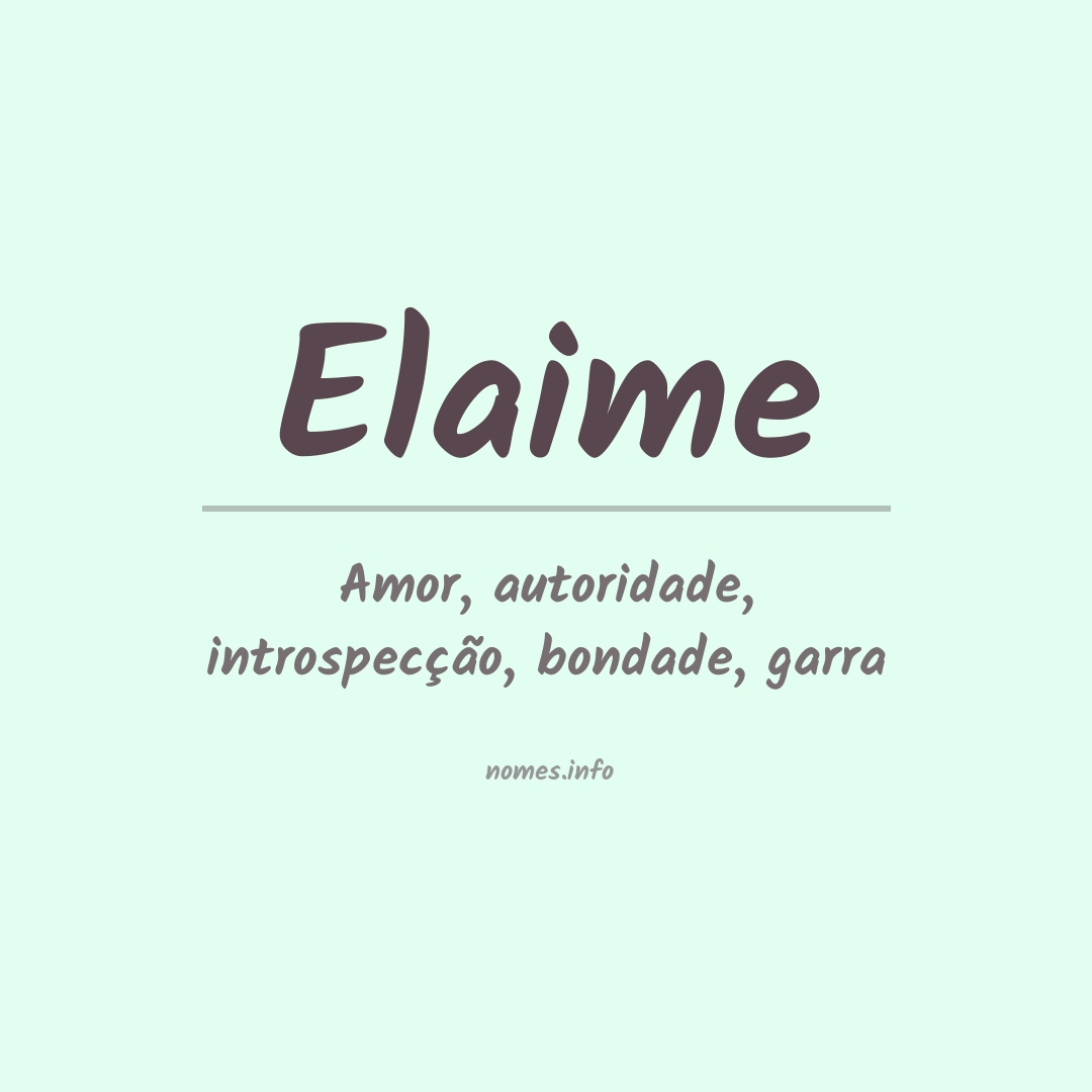 Significado do nome Elaime