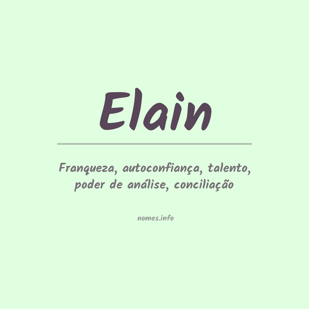 Significado do nome Elain