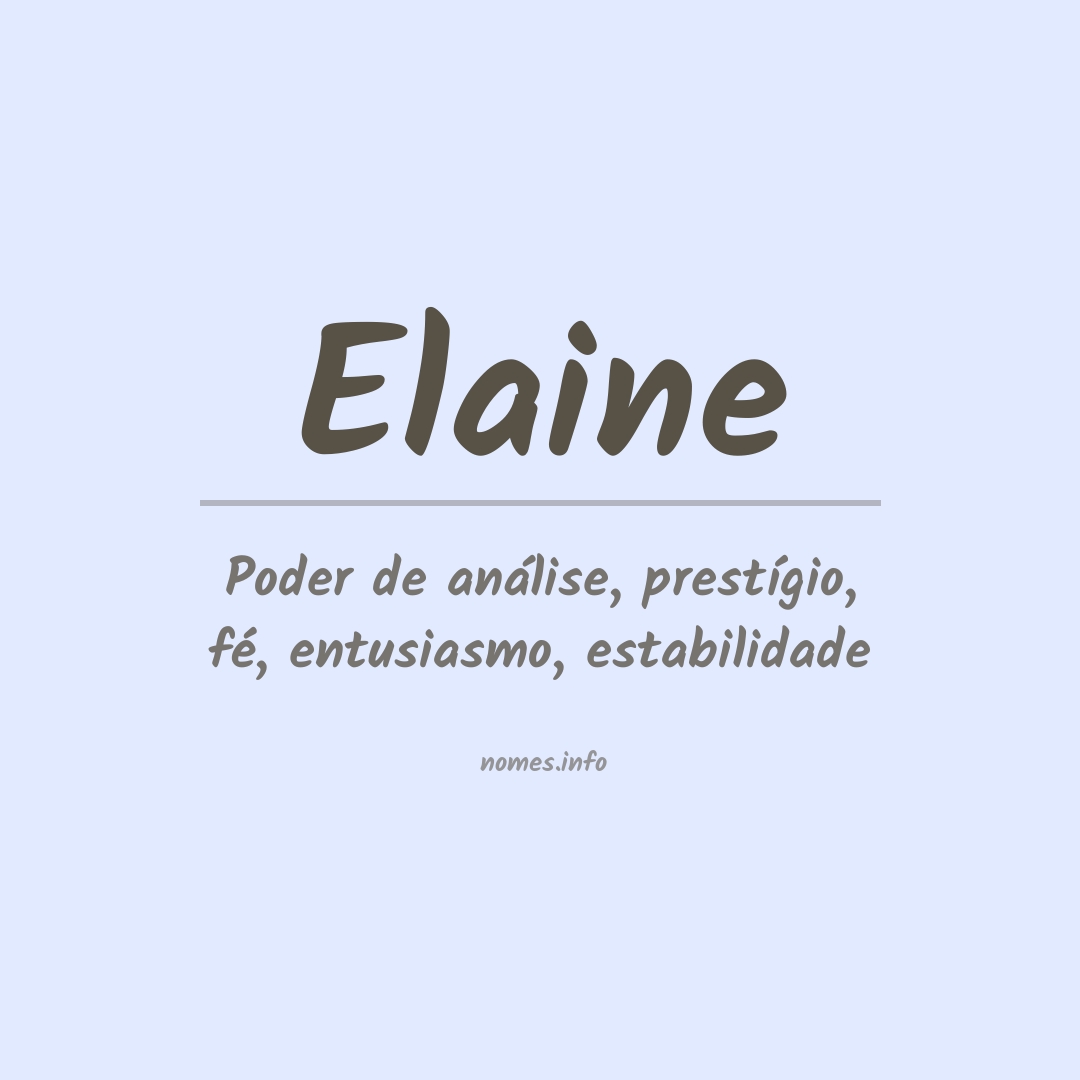 Significado do nome Elaine